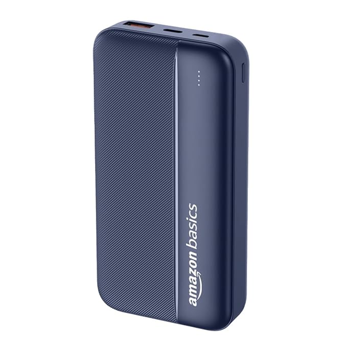 Amazon Basics 20000mAh 22.5W Power Bank authentic product photography